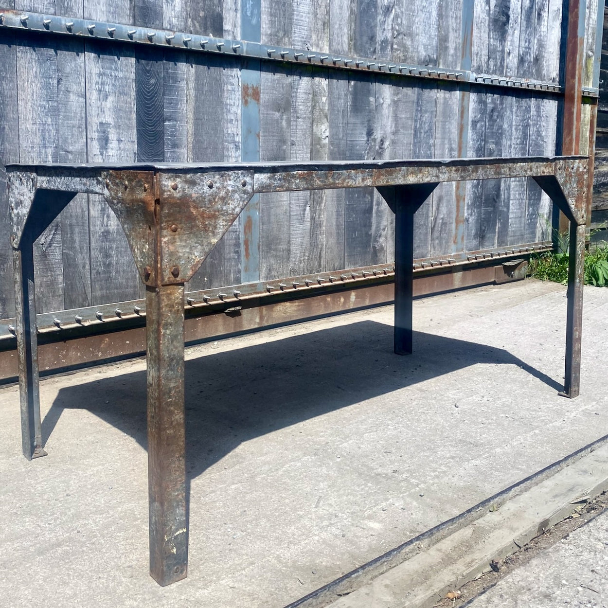 Riveted Steel Table