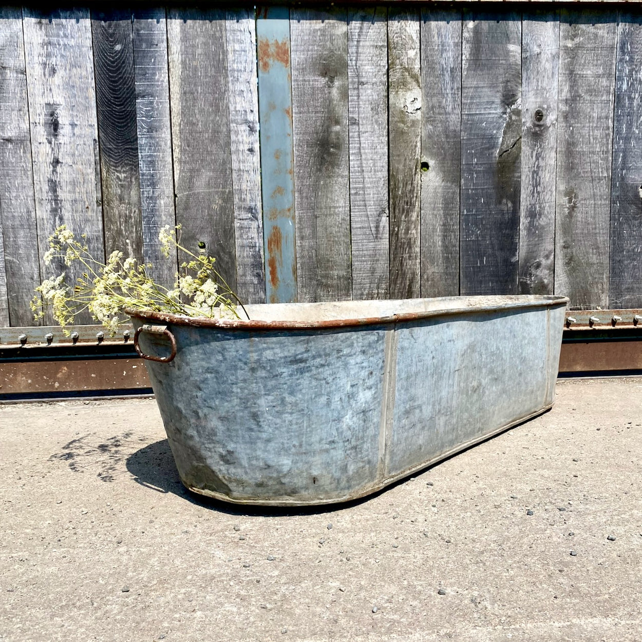 Vintage Galvanised Bath