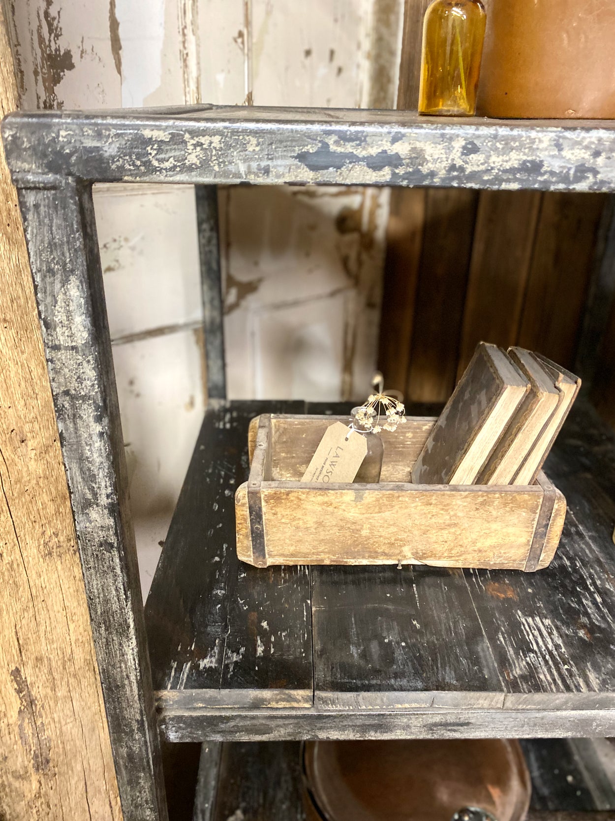 Vintage Workshop Trolley with Shelves