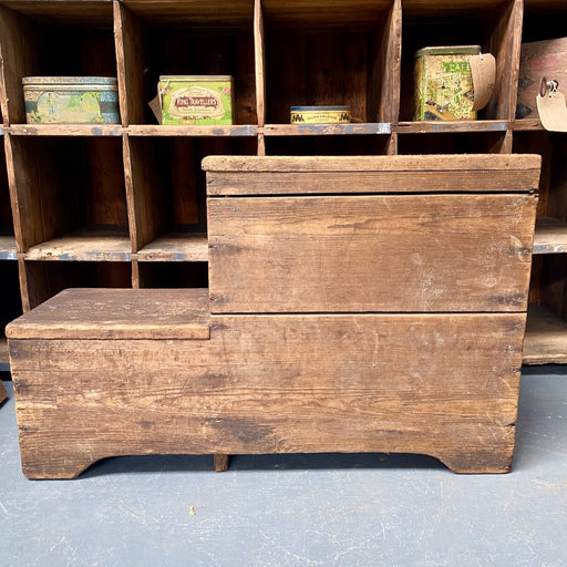 Antique Scratch Built Wooden Mill Step
