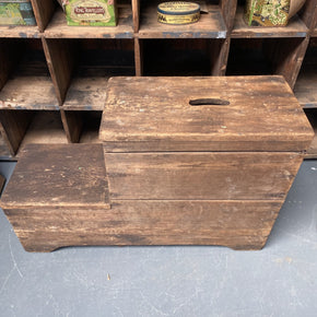 Antique Scratch Built Wooden Mill Step