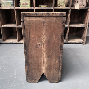 Antique Scratch Built Wooden Mill Step