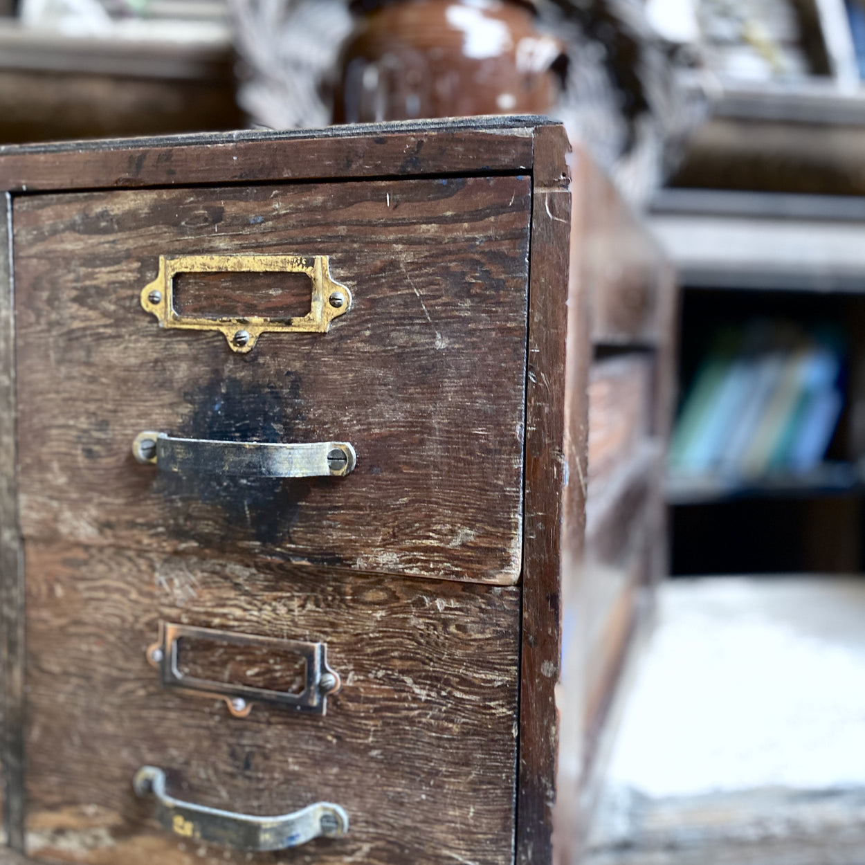 Vintage Engineers Desktop Filing Cabinet