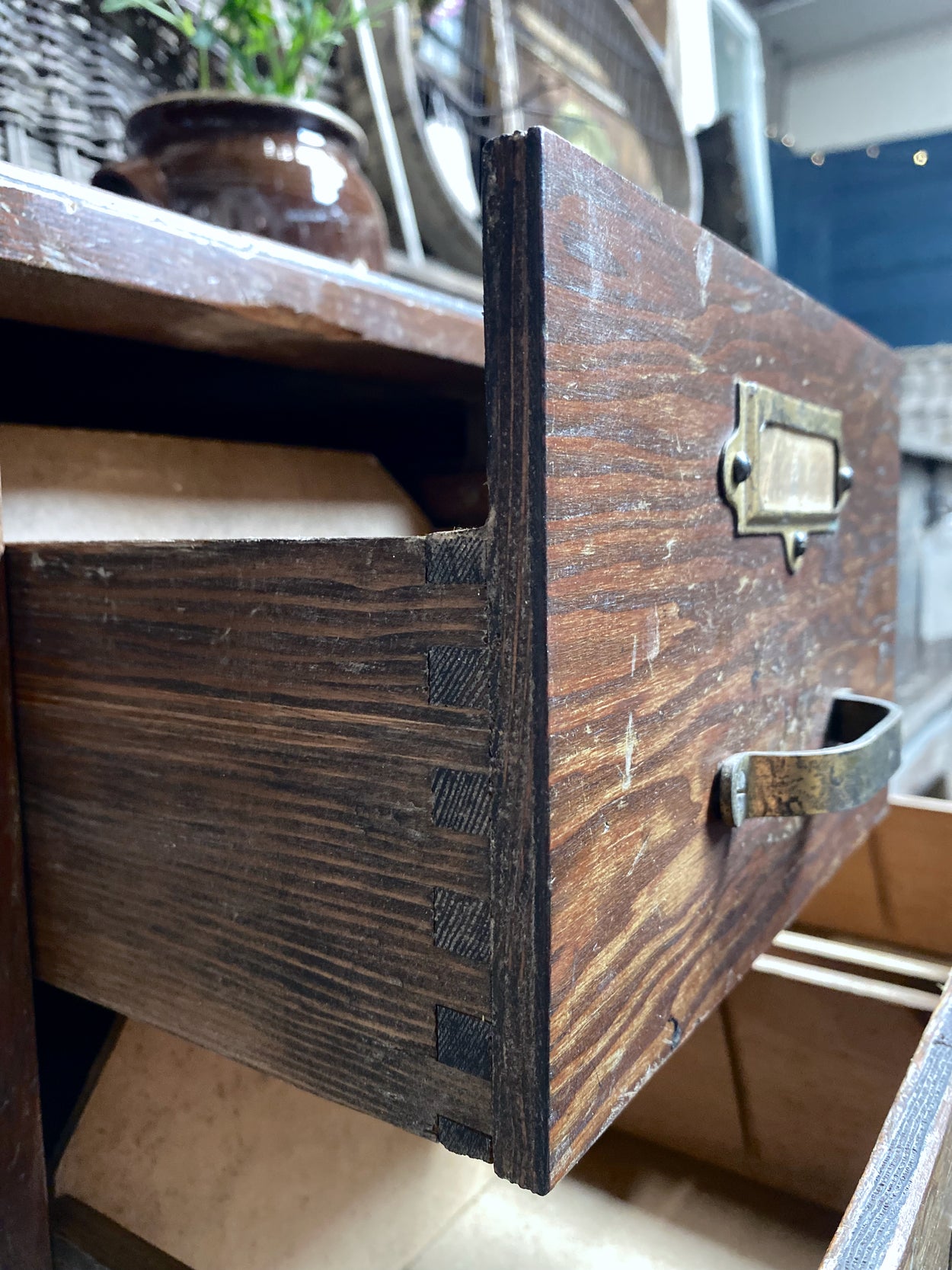 Vintage Engineers Desktop Filing Cabinet