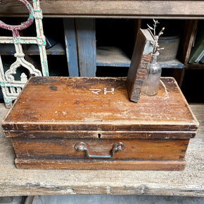 Vintage Tool Box With Inscribed Letters