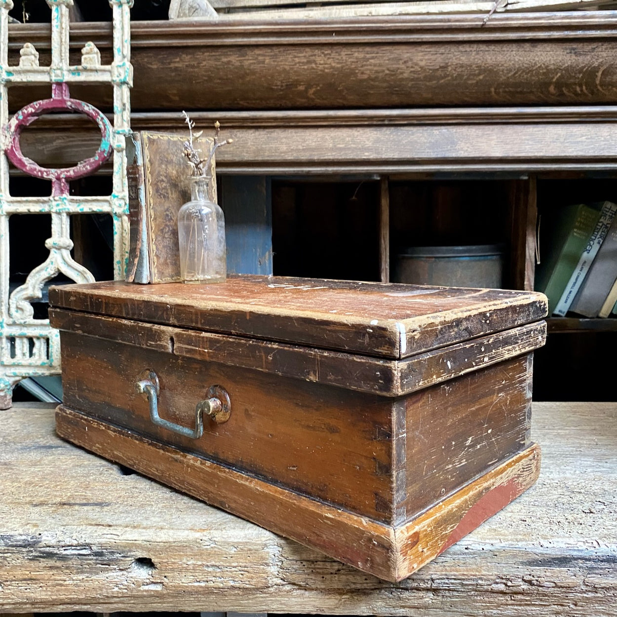Vintage Tool Box With Inscribed Letters
