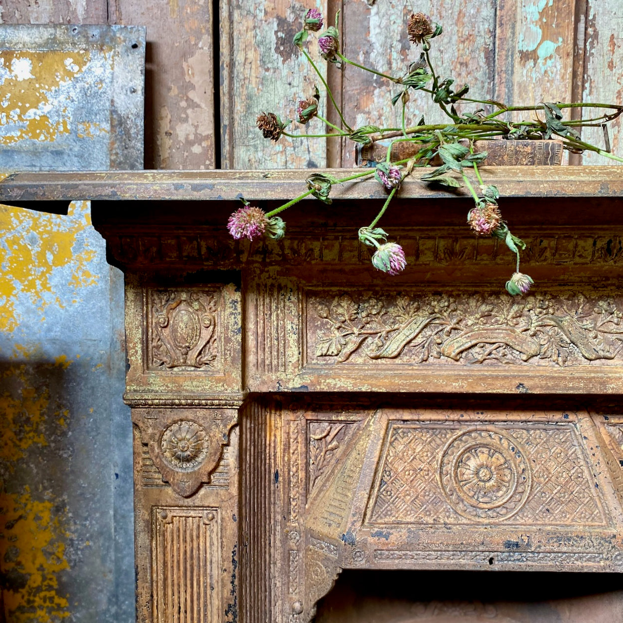 Vintage Victorian Cast Iron Fire Surround