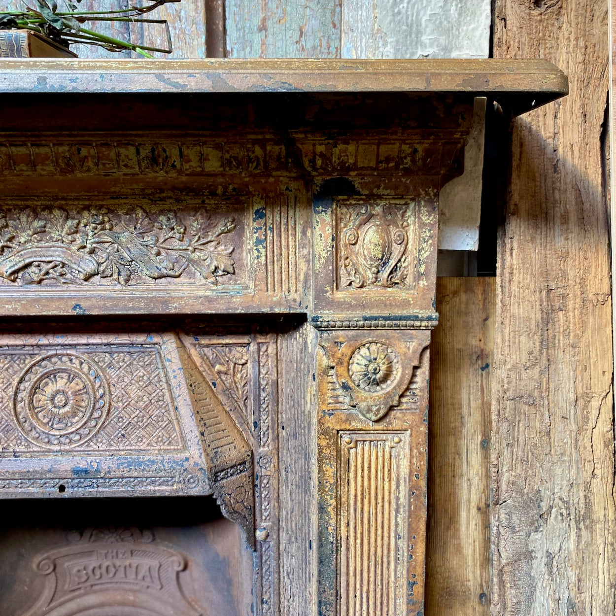 Vintage Victorian Cast Iron Fire Surround