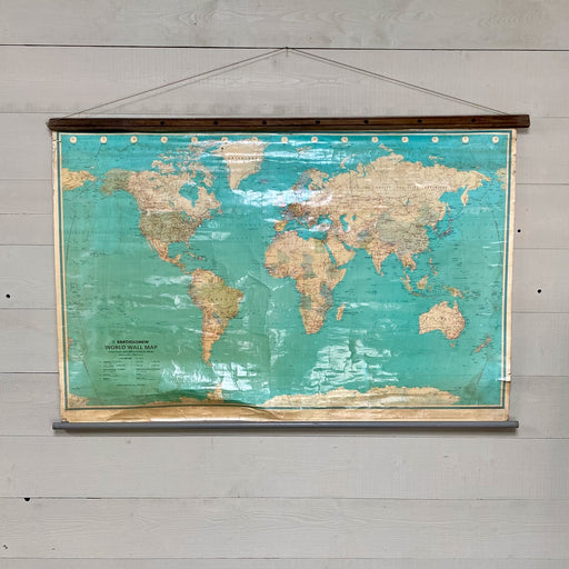 Vintage Bartholomew World Wall Map