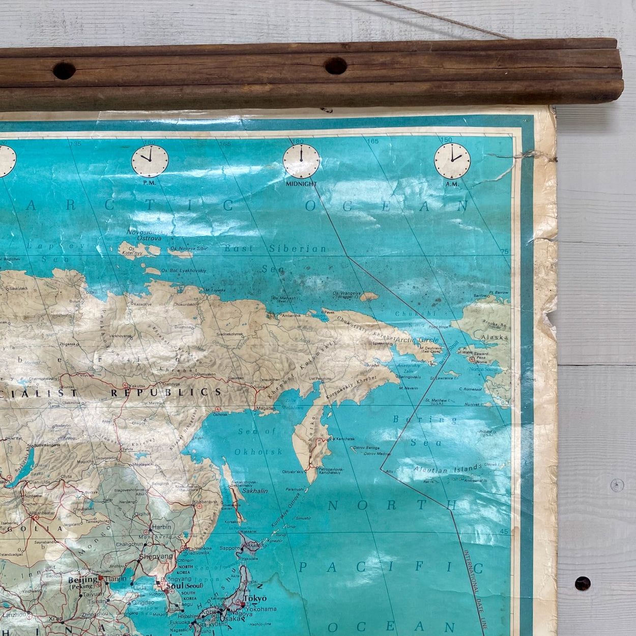 Vintage Bartholomew World Wall Map