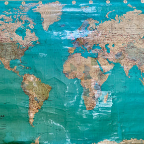 Vintage Bartholomew World Wall Map