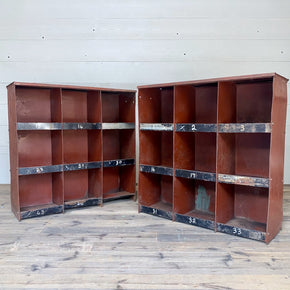 Vintage Factory Metal Pigeon Holes