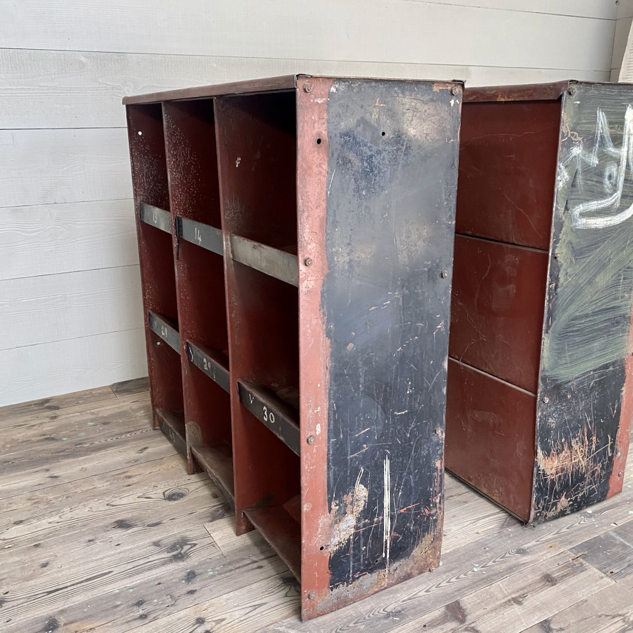 Vintage Factory Metal Pigeon Holes