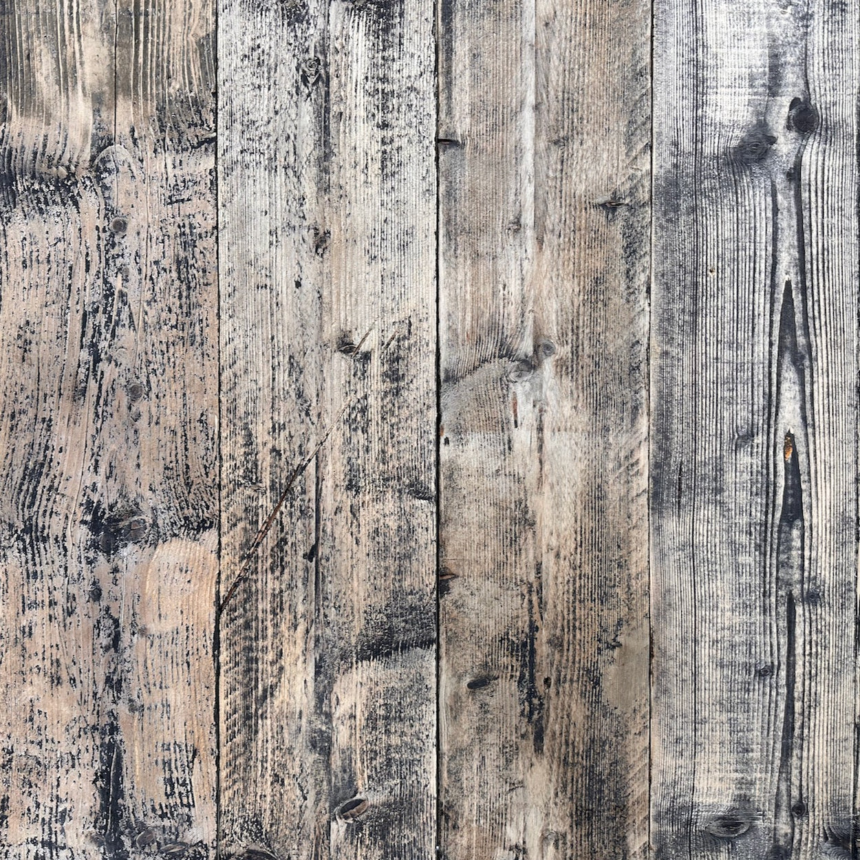 Sample of Reclaimed Black Scaffold Boards