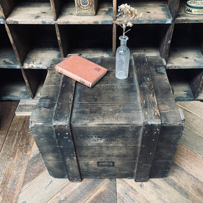 Vintage Pine Military Storage Crate With Twin Rope Handles