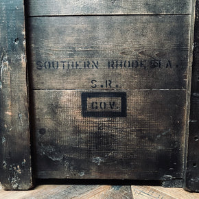 Vintage Pine Military Storage Crate With Twin Rope Handles