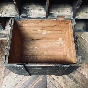 Vintage Pine Military Storage Crate With Twin Rope Handles