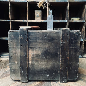 Vintage Pine Military Storage Crate With Twin Rope Handles