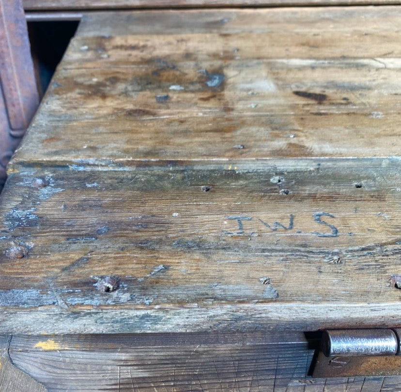 Vintage Wooden Blacksmiths Box/trunk