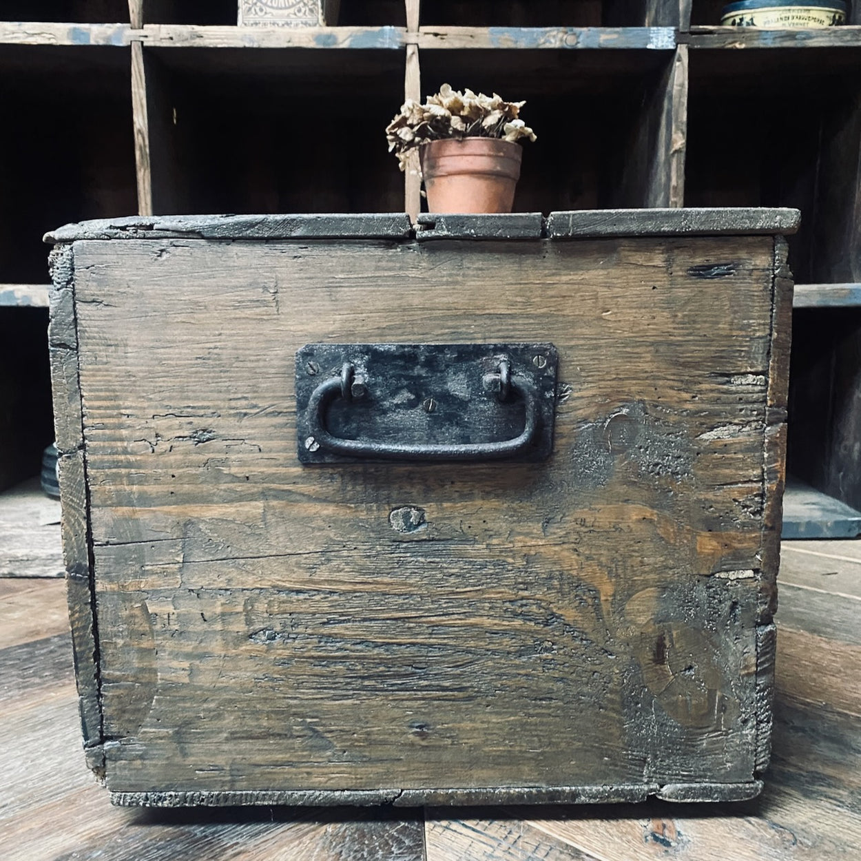 Antique Wooden Storage Chest