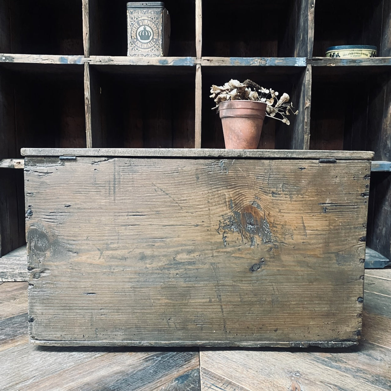 Antique Wooden Storage Chest