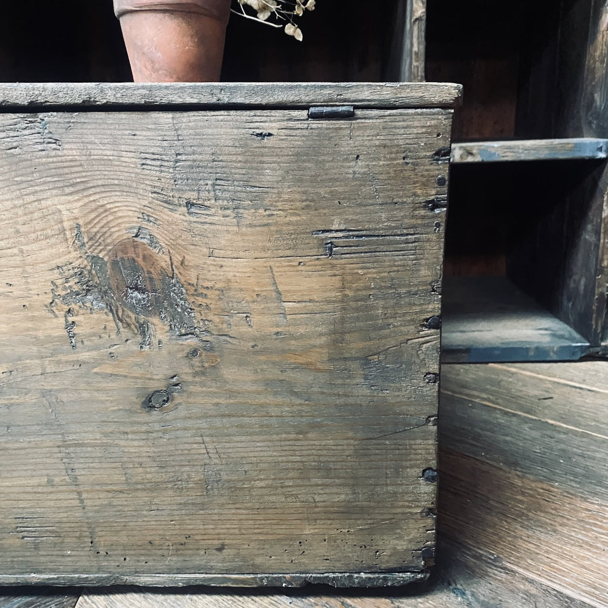 Antique Wooden Storage Chest