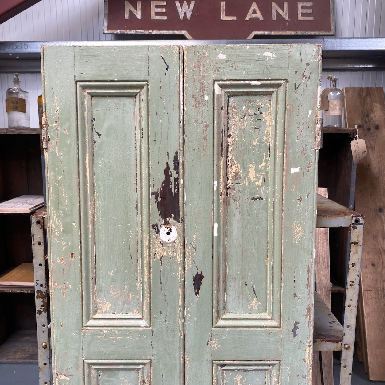 Pair Of Pretty French Vintage Shutters/Cupboard Doors