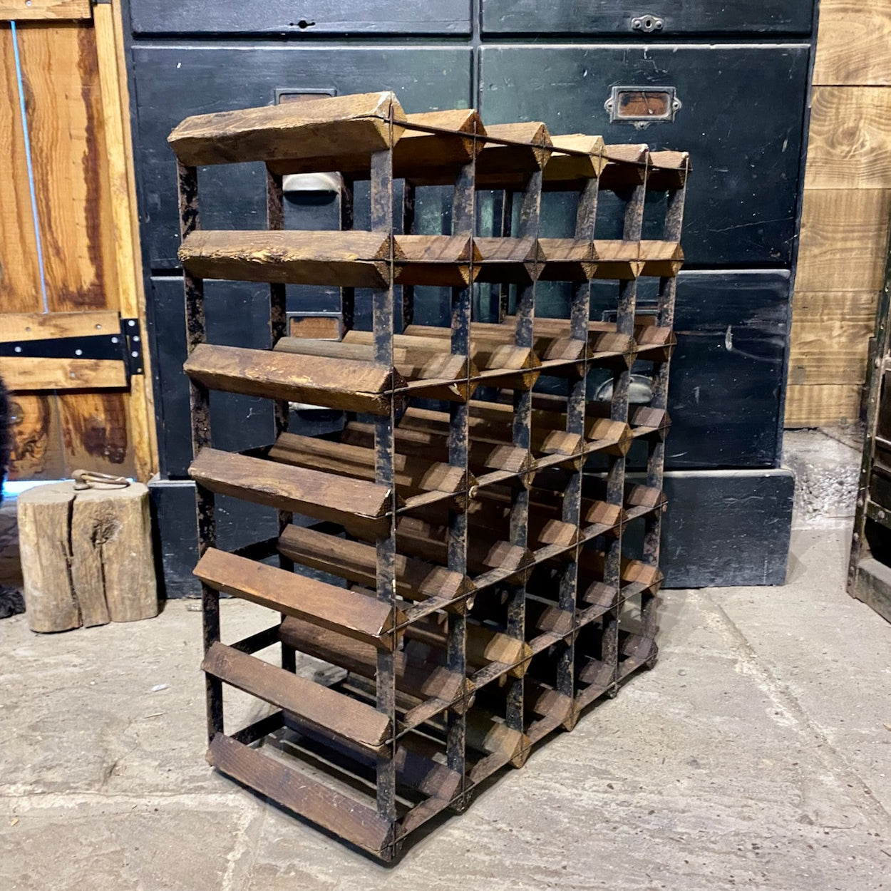 Vintage Rustic Wine Rack 5 B