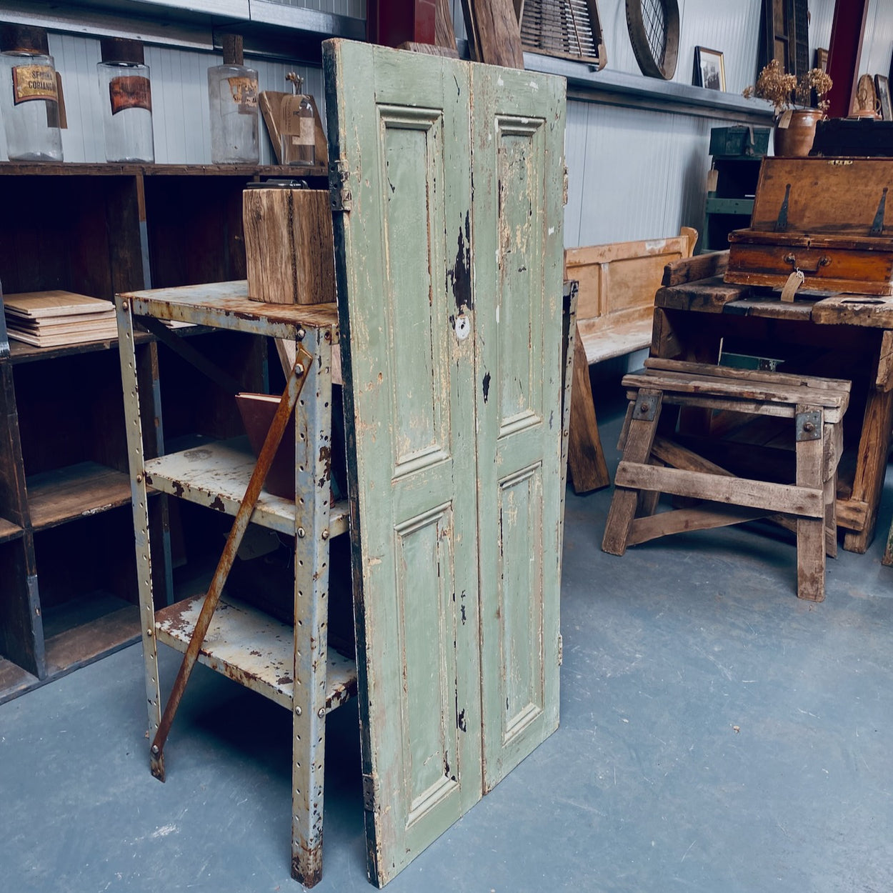 Pair Of Pretty French Vintage Shutters/Cupboard Doors