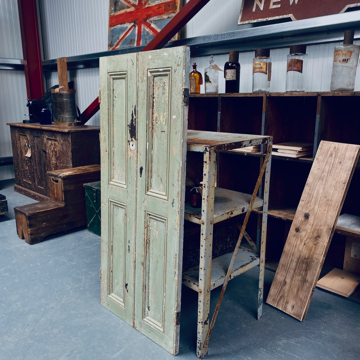 Pair Of Pretty French Vintage Shutters/Cupboard Doors