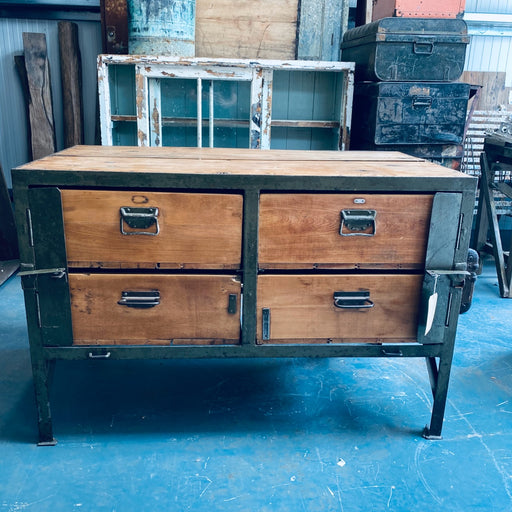 Industrial Metal And Wood Unit