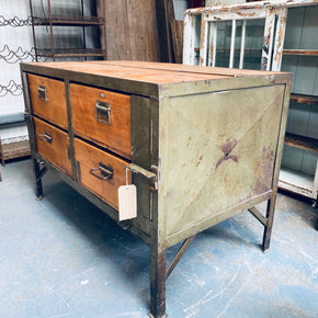 Industrial Metal And Wood Unit
