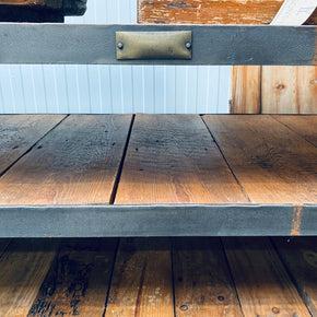 Industrial Metal And Wood Shelving Unit