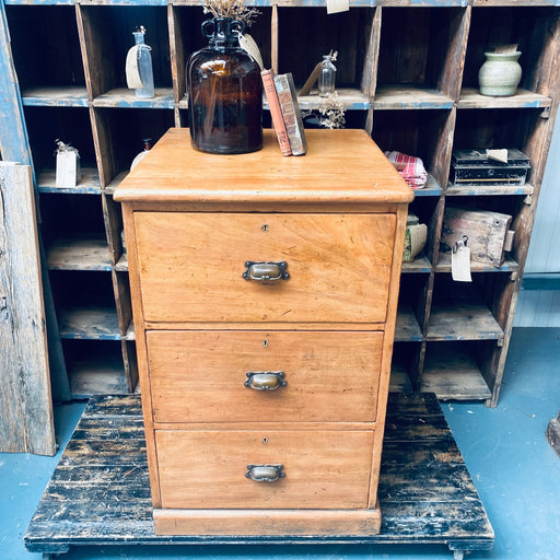 Antique Pine Bank Of Drawers