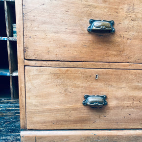 Antique Pine Bank Of Drawers