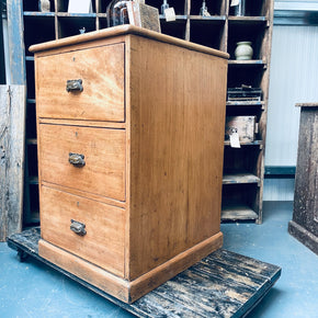 Antique Pine Bank Of Drawers