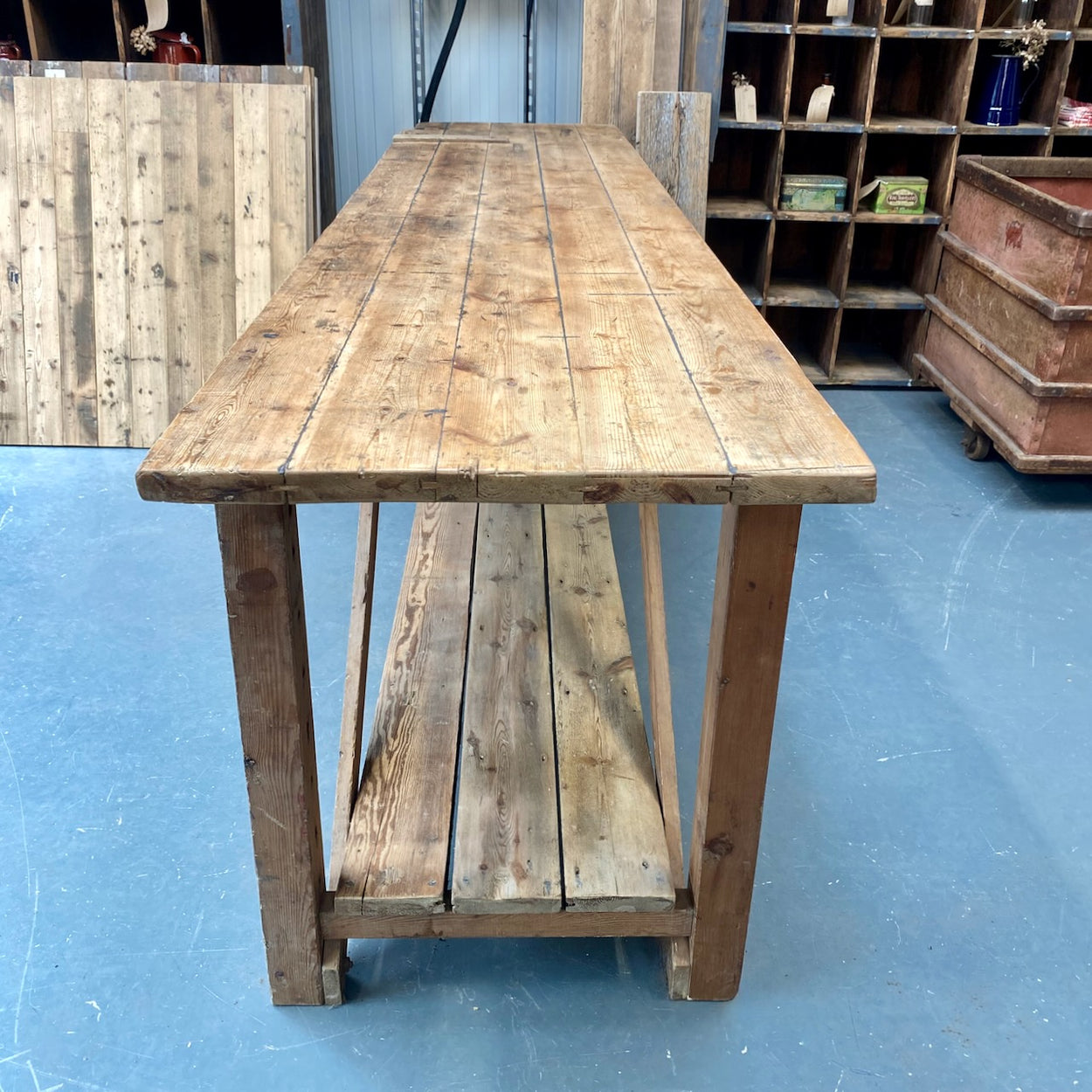 A large circa 1930's Bakers Prep Table
