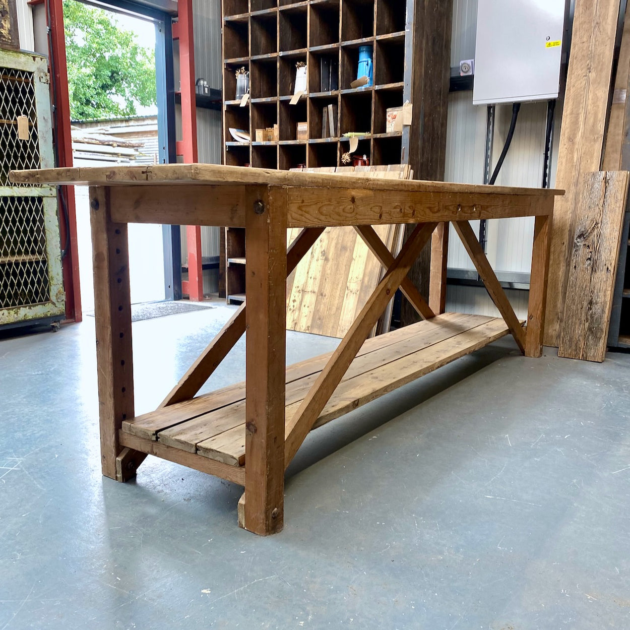 A large circa 1930's Bakers Prep Table
