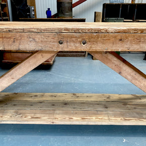 A large circa 1930's Bakers Prep Table