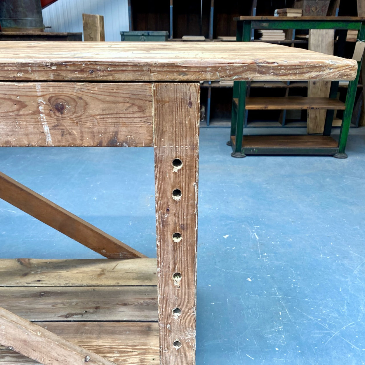 A large circa 1930's Bakers Prep Table