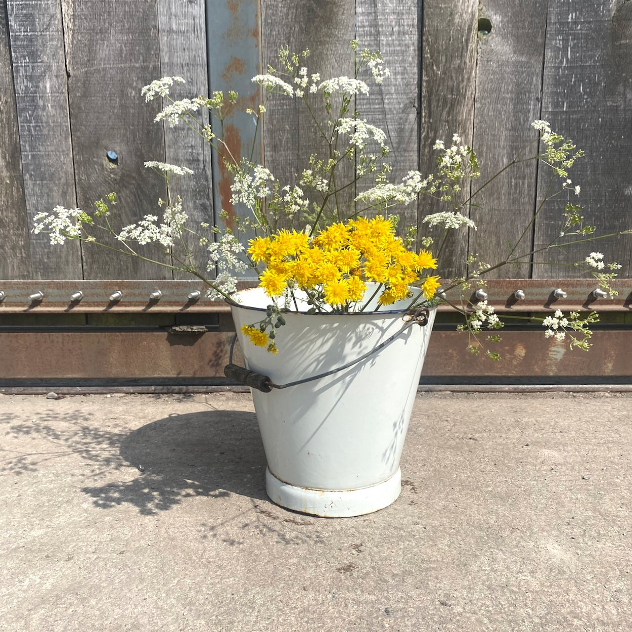 Vintage Enamel Bucket