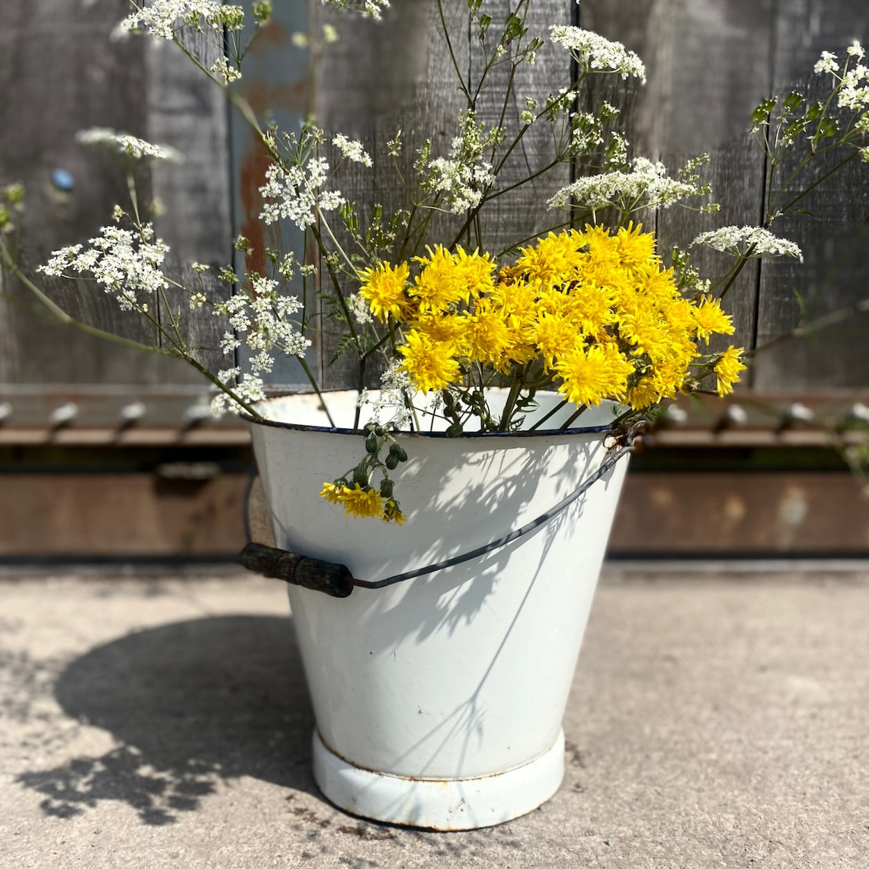 Vintage Enamel Bucket