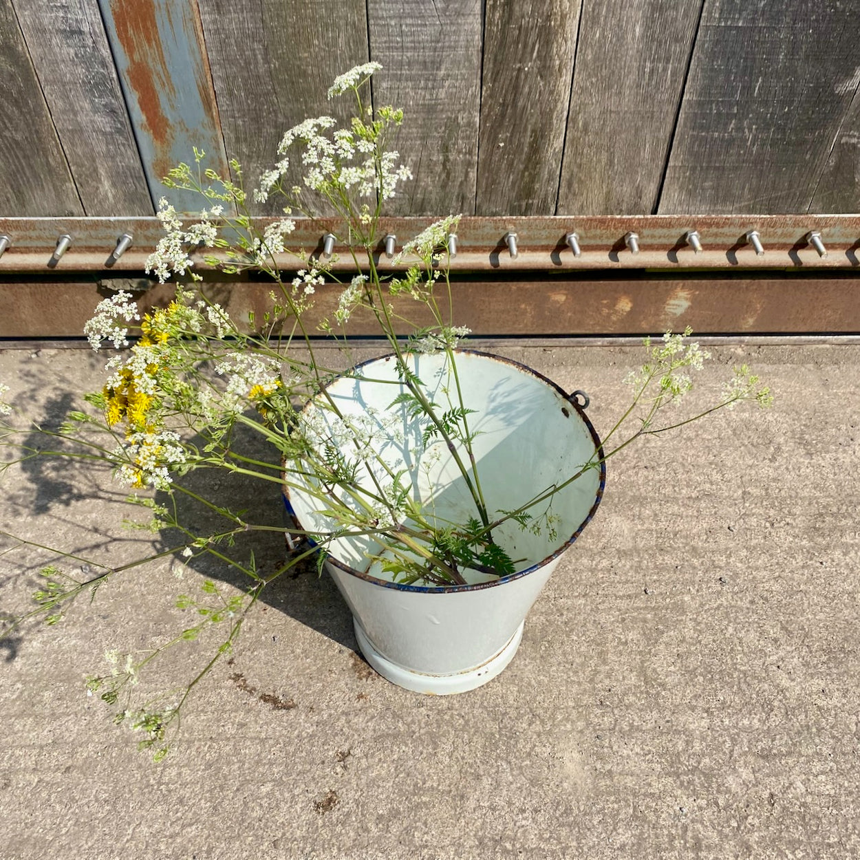 Vintage Enamel Bucket