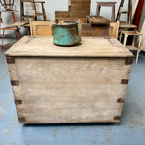Large Vintage Wooden Grain Chest