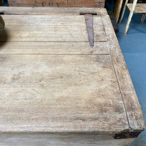 Large Vintage Wooden Grain Chest