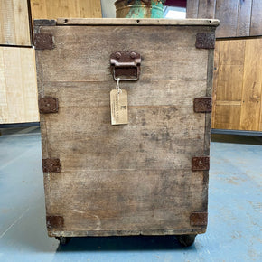 Large Vintage Wooden Grain Chest