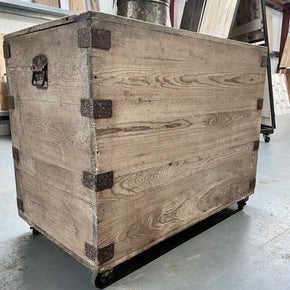 Large Vintage Wooden Grain Chest