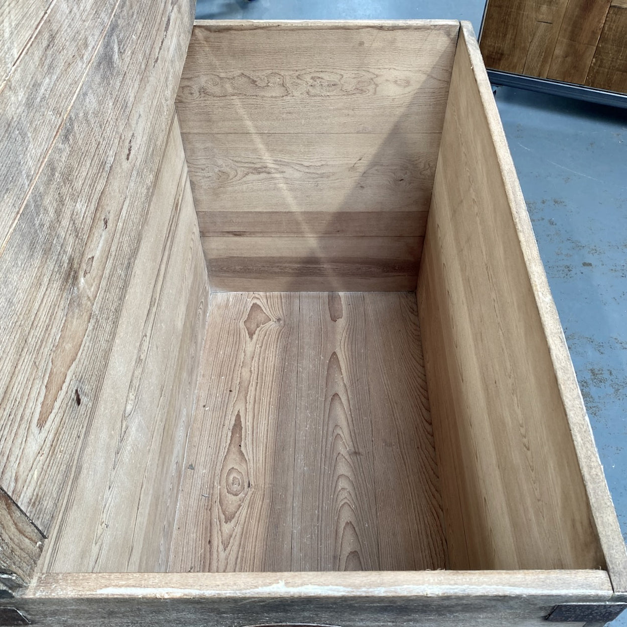 Large Vintage Wooden Grain Chest