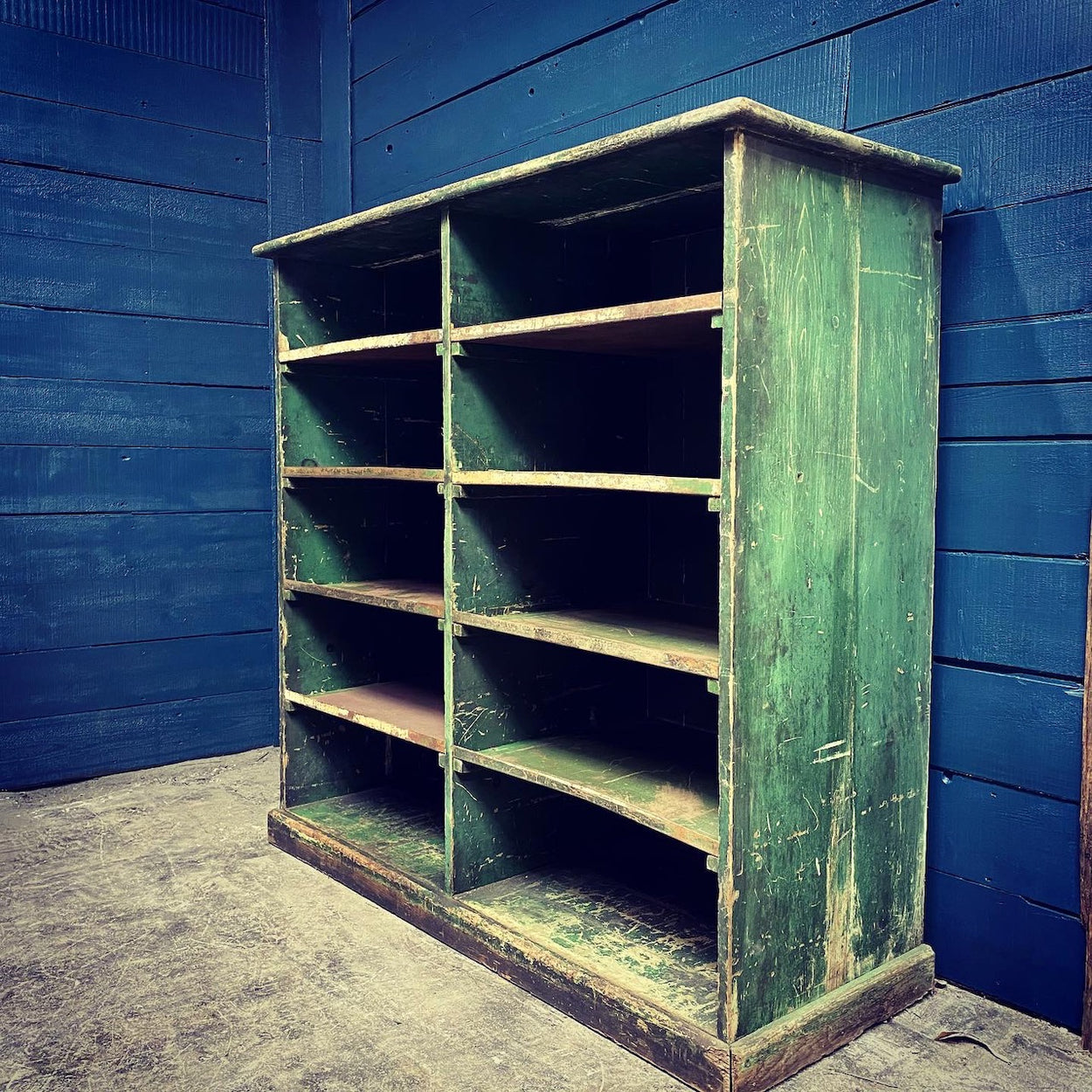 Green Wooden Engineers Cabinet