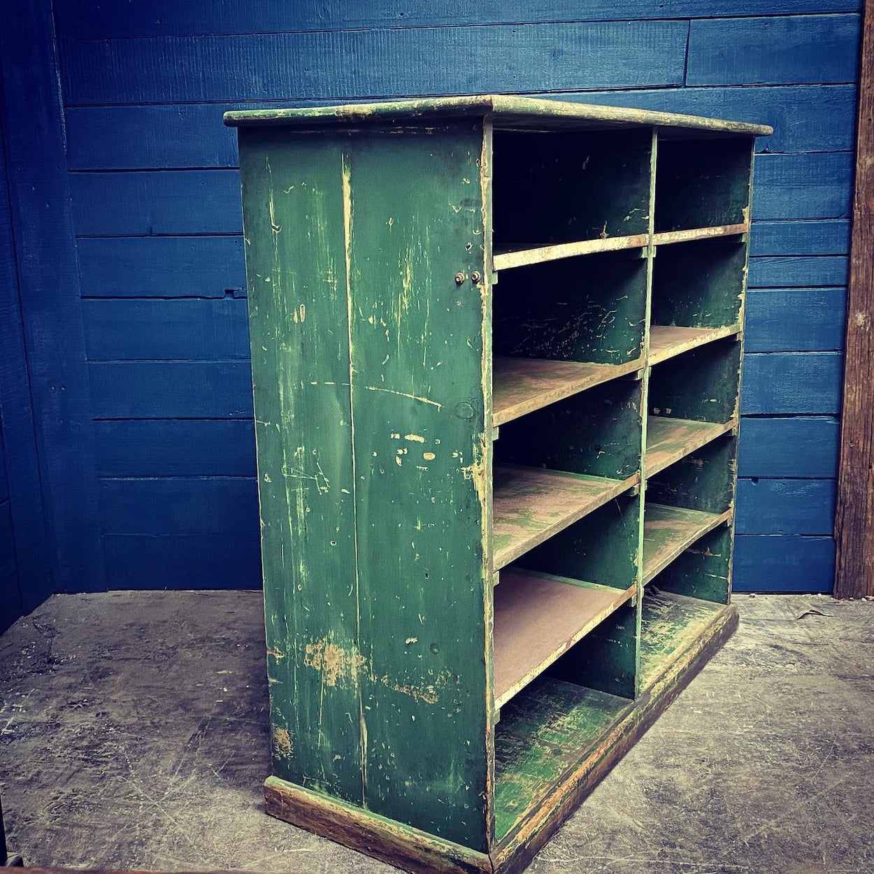 Green Wooden Engineers Cabinet